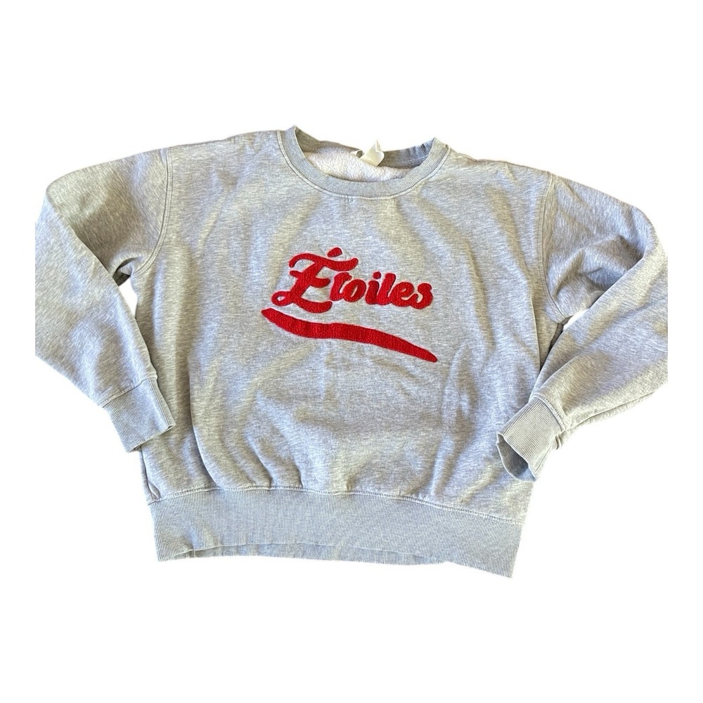 H & M Etoiles Sweatshirt Size Women's Medium‎ ETOILE Emblem  Gray Long Sleeve
